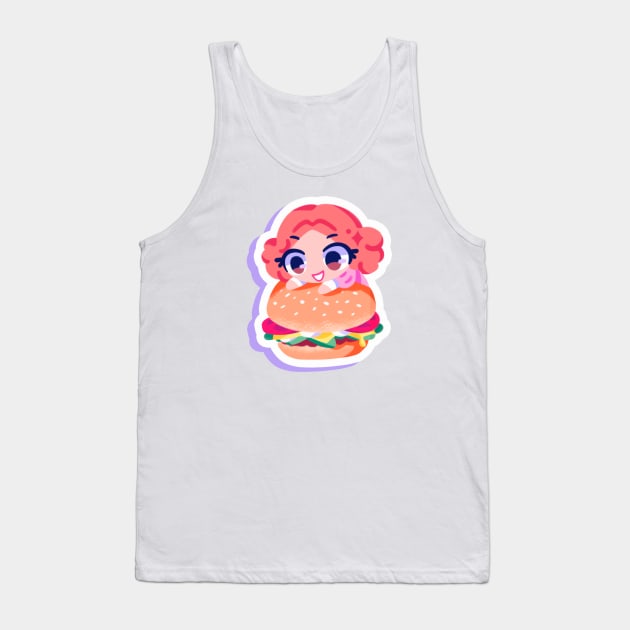 Haru Okumura burger Tank Top by OkiComa